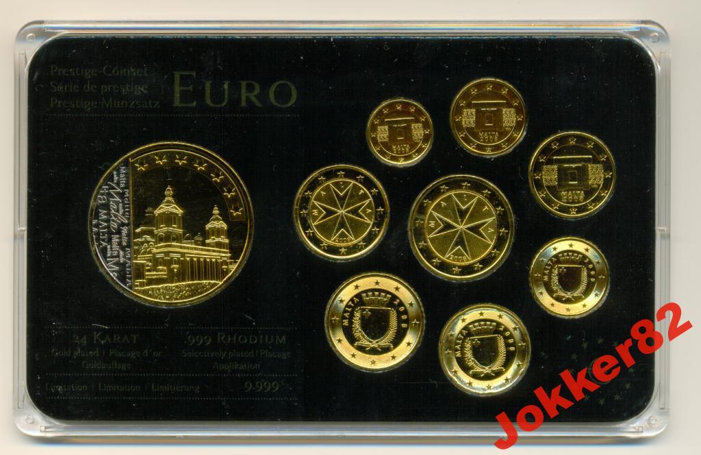 Мальта набор евро 2008 Позолота 31.59.05