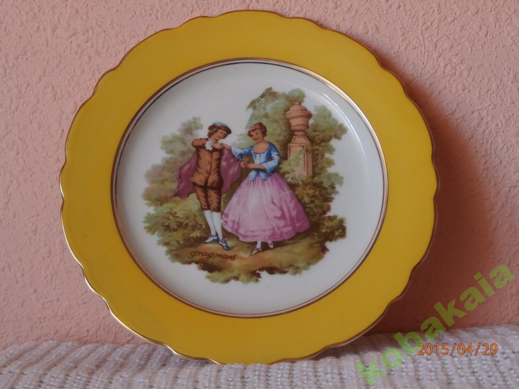 ДЕКОР. ТАРЕЛКА ФАРФОР ФРАГОНАР от VIANA ПОРТУГАЛИЯ