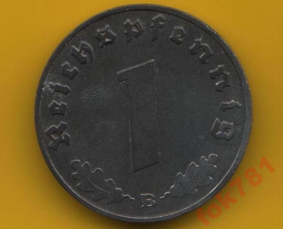 ГЕРМАНИЯ 1 ПФЕНИНГ 1943 ГОД  B   №2