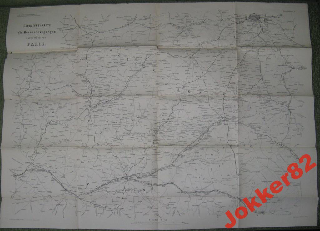 Обзорная карта западнее Парижа 1870 - 71  (к2)