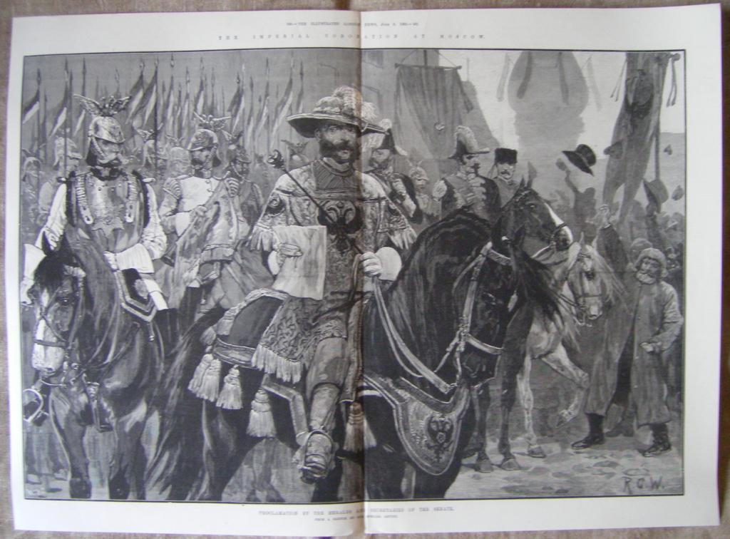 Коронация Александра III БОЛЬШАЯ ГРАВЮРА 1883 (1)