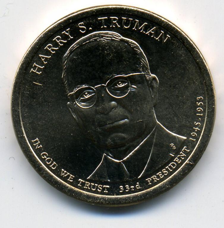 1 доллар - США - 2015 - Гарри Труман - Президент № 33 - D - UNC