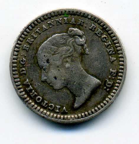 1-1/2 пенса - Велкиобритания - 1862 - серебро 925