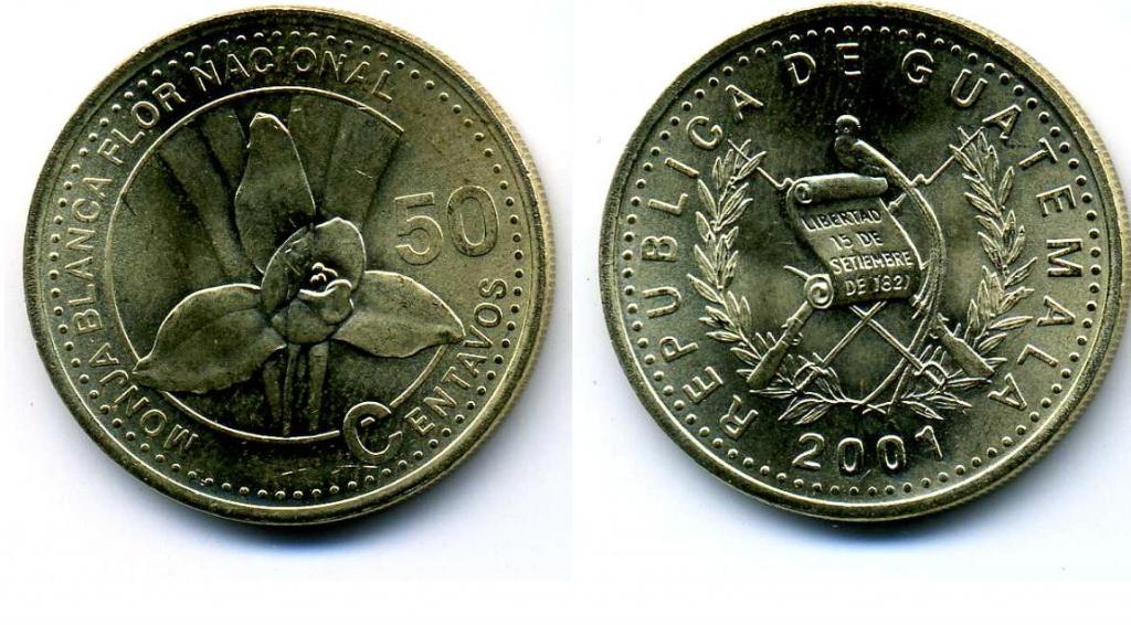 50 сентаво - Гватемала - 2001   XF-UNC