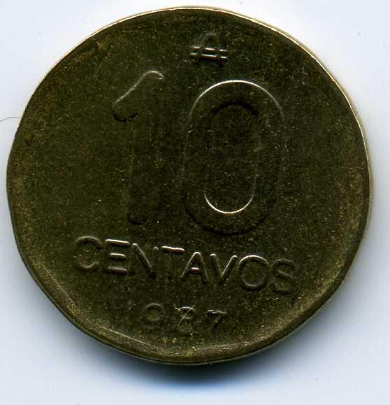 10 сентаво - Аргентина - 1987