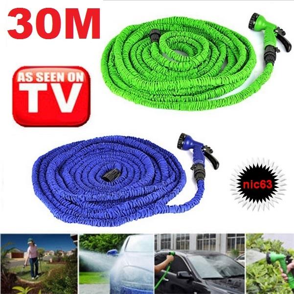 30м Поливочный удлиняющийся шланг Xhose + ПИСТОЛЕТ