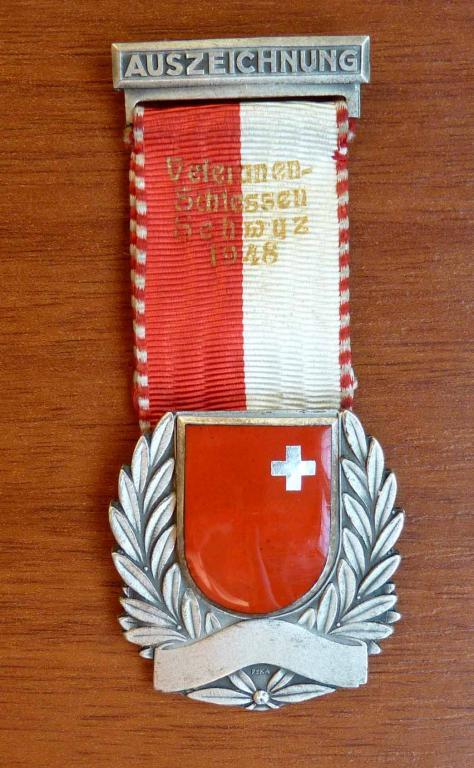 Швейцария медаль Награда 1948 г Эмаль Тяж. Ориг.