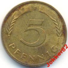 ФРГ 5 пфеннигов 1980 F (P256)