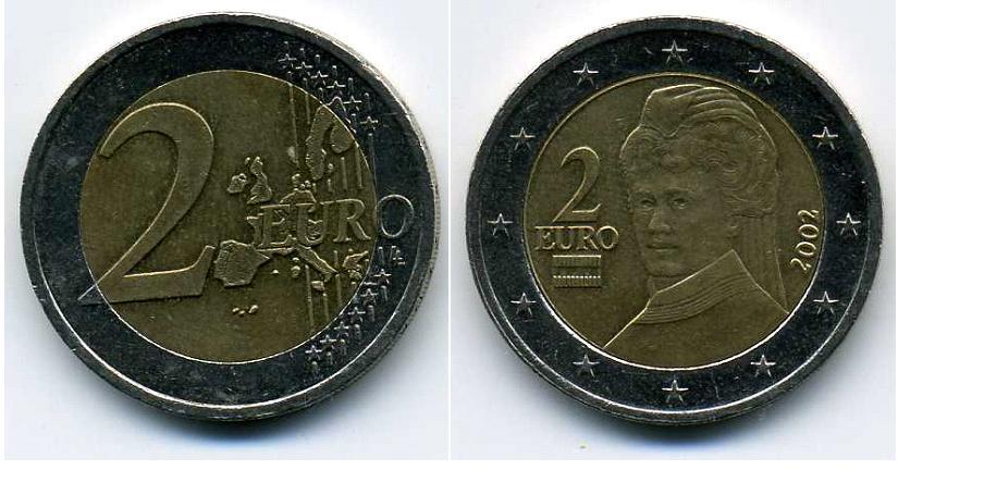 2 евро - Австрия - 2002 - биметалл