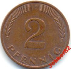 ФРГ 2 пфеннига 1977 F (P208)