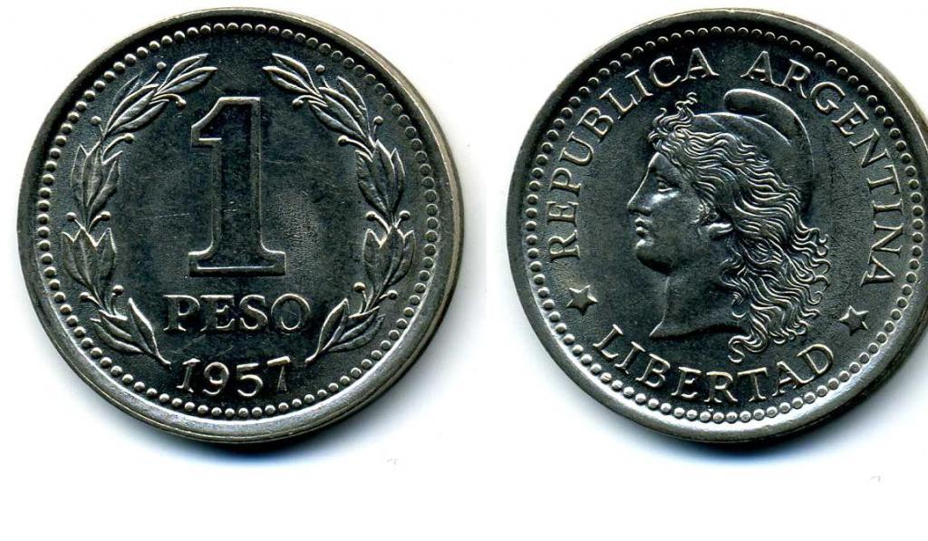 1 песо - Аргентина - 1957