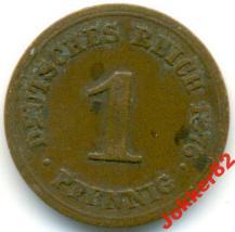 Германия 1 пфенниг 1876 F 43.49.05