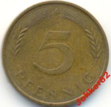 ФРГ 5 пфеннигов 1990 A (P271)
