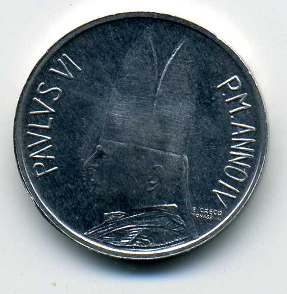 1 лира - Ватикан - 1966