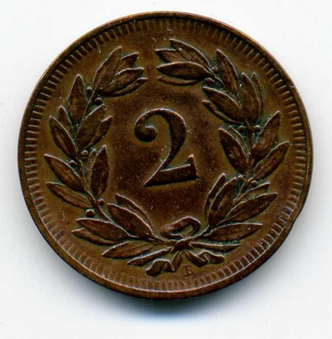 2 раппена - Швейцария - 1898