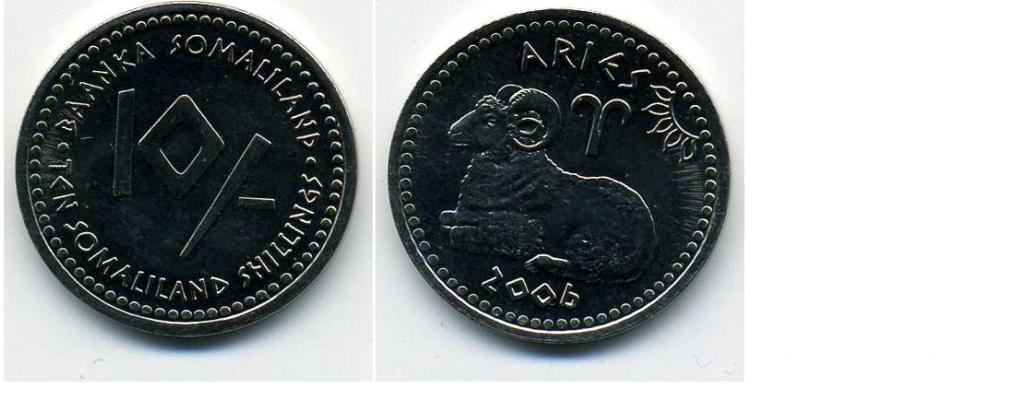 10 шиллингов - Сомалиленд - 2006 - Овен