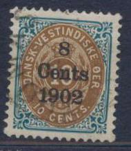 1902. ДАТСКАЯ ВЕСТ-ИНДИЯ. НАДПЕЧАТКА . 231208Е11