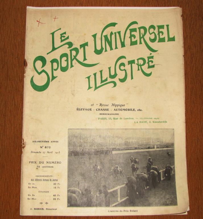 Le Sport Universel Illustre N872  17 апреля 1913