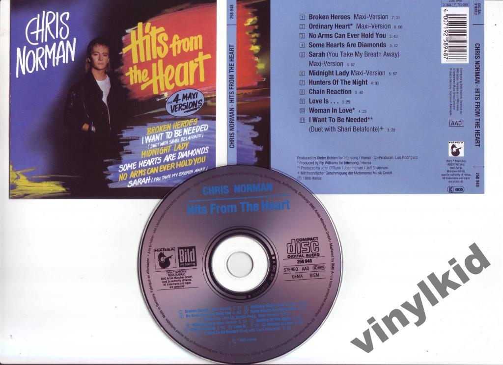 CD CHRIS NORMAN(SMOKIE)-HITS FROM THE HEART-88(RU)