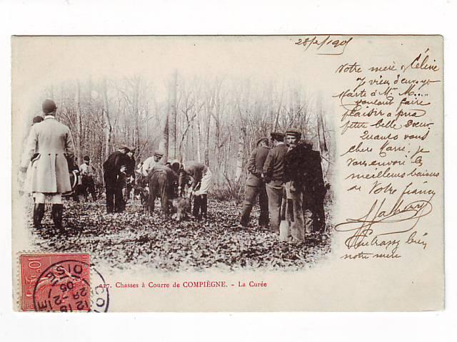 псовая охота, Франция, раздел добычи,1905г