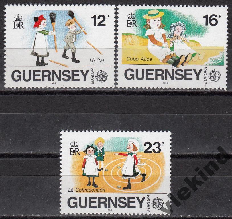 Гернси 1989 Детские игры Европа СЕПТ 449-451 MNH
