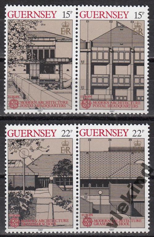 Гернси 1987 Архитектура Европа СЕПТ 389-392 MNH