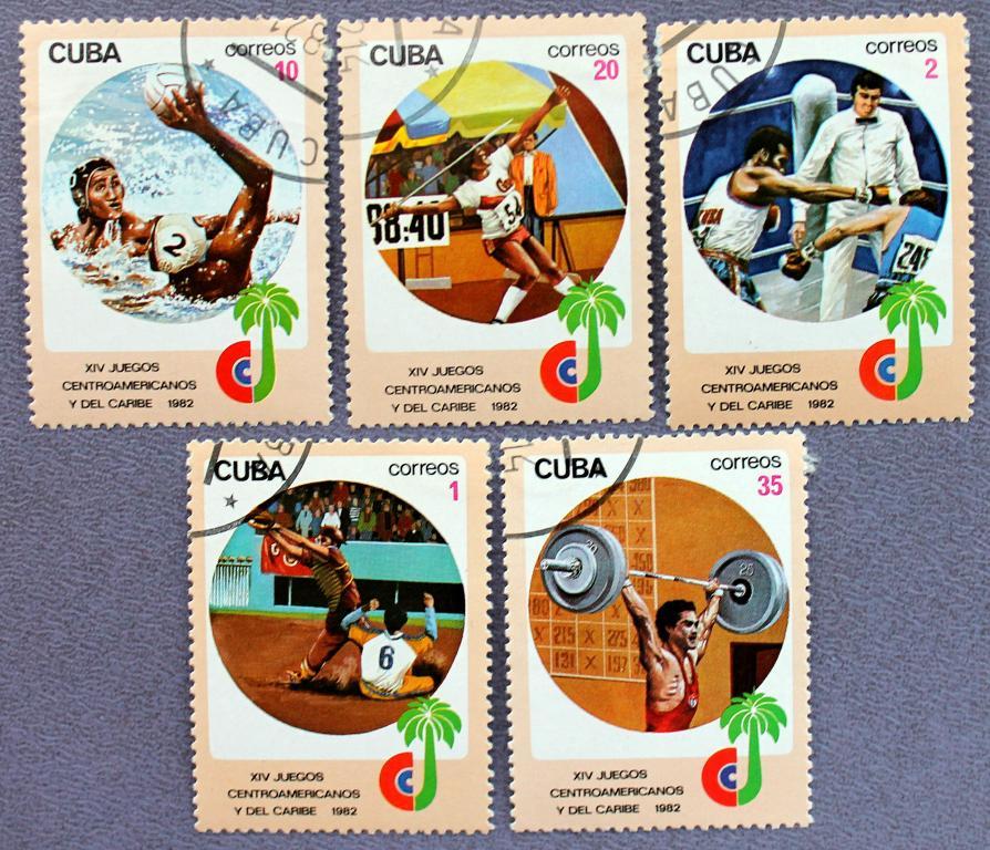 КУБА комплект 1982 «XIV ИГРЫ ЦЕНТРАЛЬНОЙ АМЕРИКИ И СТРАН КАРИБСКОГО БАССЕЙНА В ГАВАНЕ»