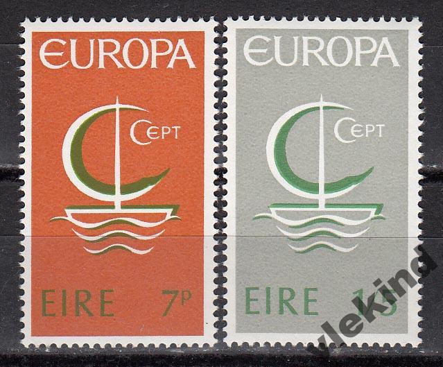 Ирландия 1966 Стилизованный кораблик Европа СЕПТ 188-189 MNH