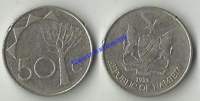 50 центов 1993 г. НАМИБИЯ  МаА