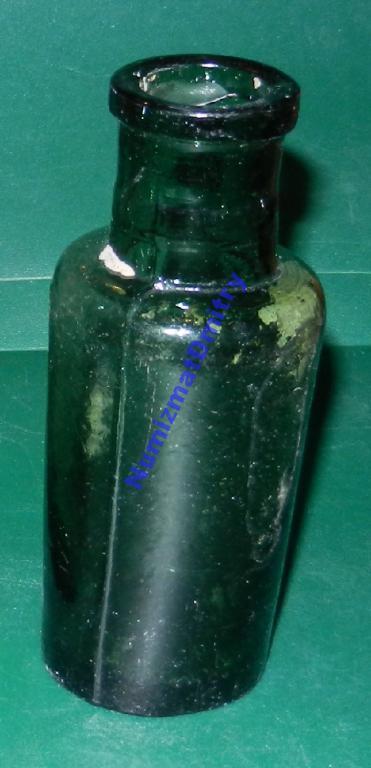 Мини-бутылочка из зелёного стекла