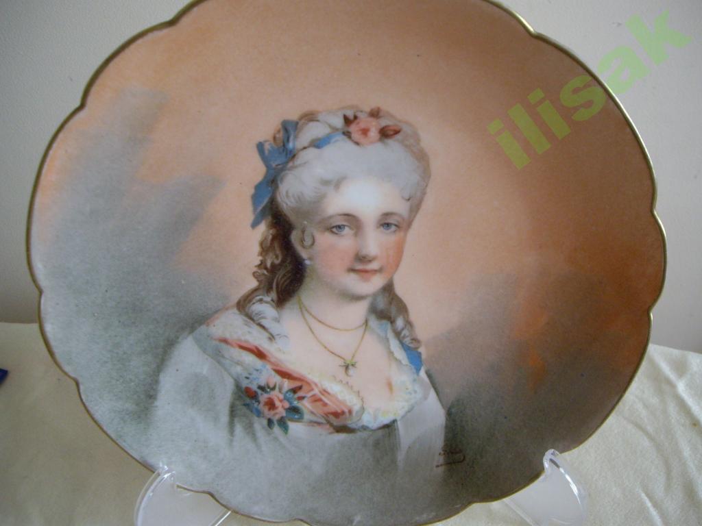 Тарелка декоративная,Лимож,1880-1910г,живопись