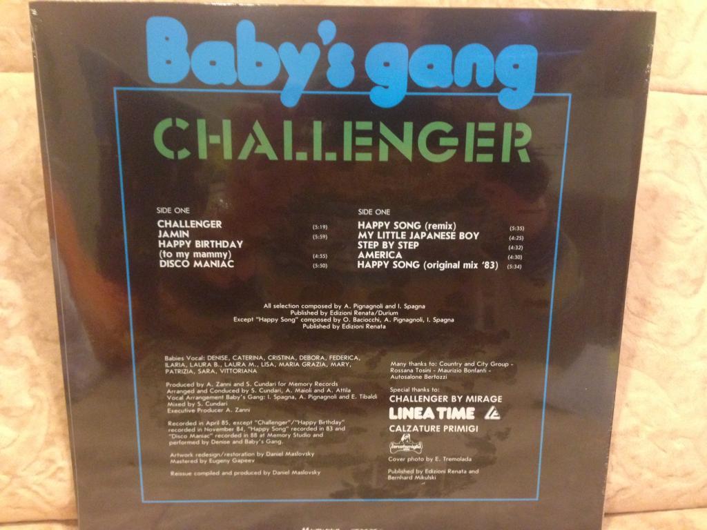 Gang challenger. Baby's gang Challenger 1985. Baby s gang Челленджер. Babys gang Challenger винил. Baby s gang пластинка.