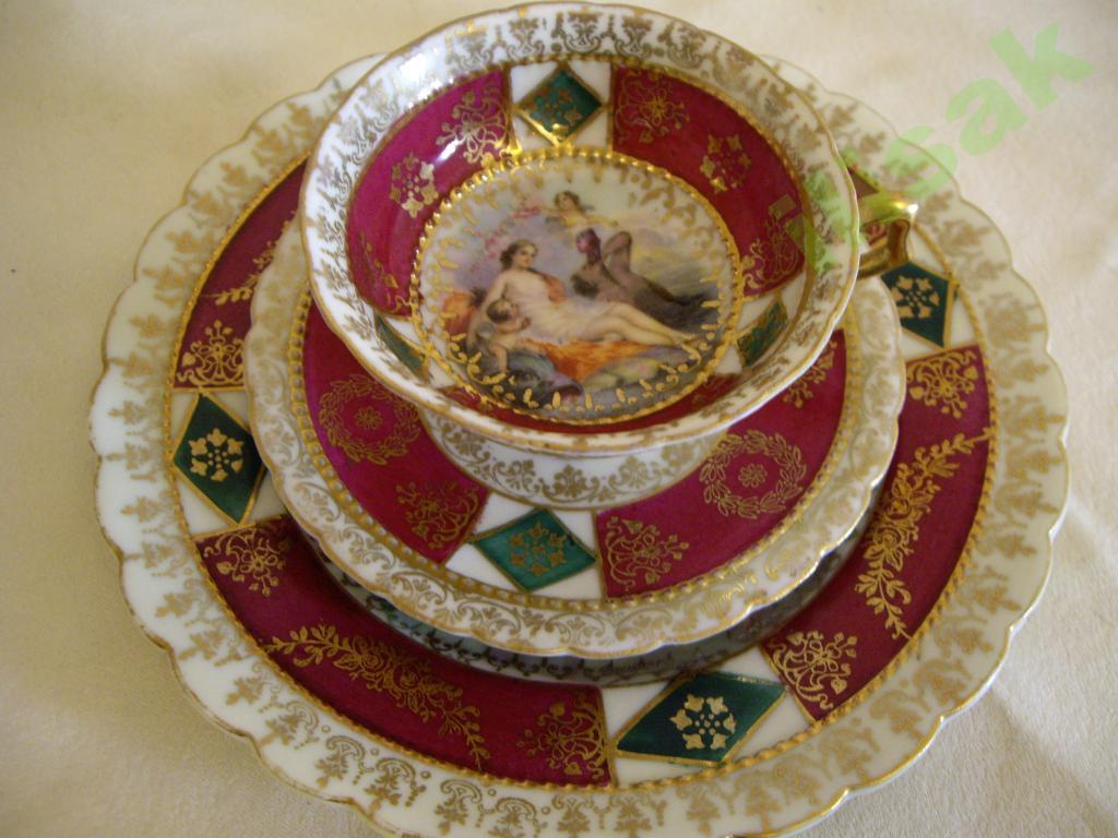 Набор из 3-х Мокко,1900г.,Венс.Императорск.м.,скол