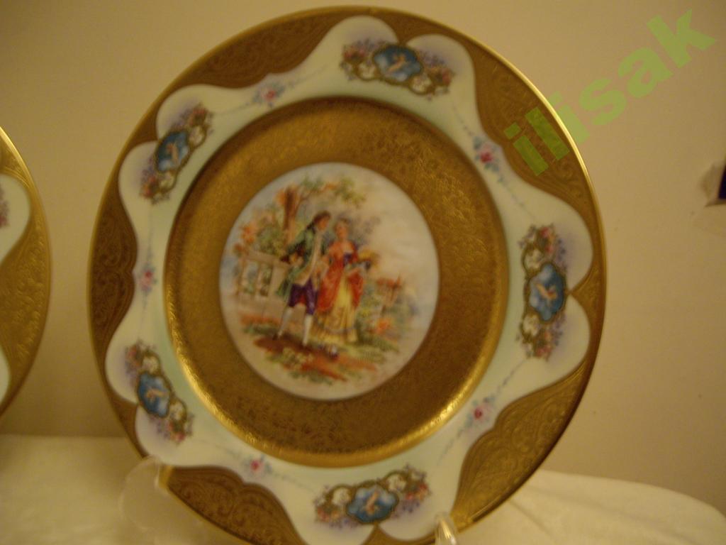 Тарелка кабинетная,Лимож 1880-1900г,Королевский ф.