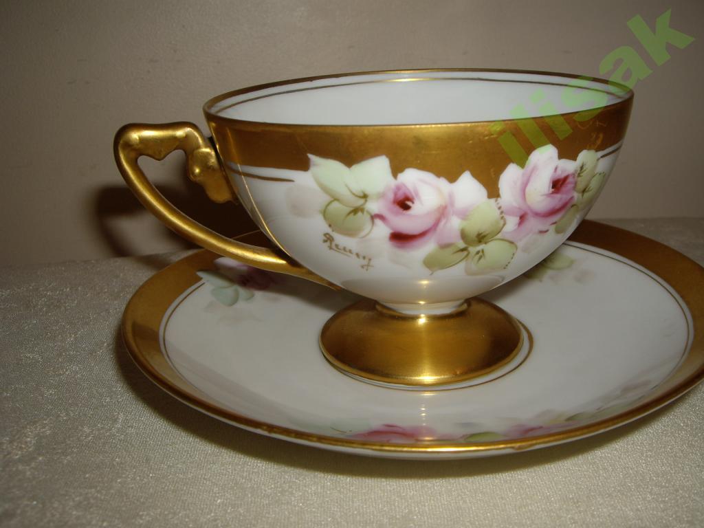 Чайная пара Розенталь 1900 г подпись