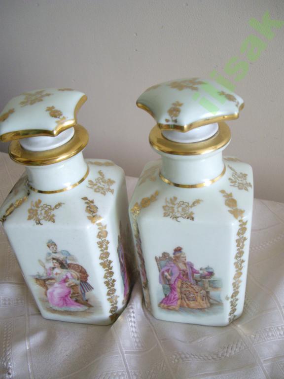 Флаконы парфюмерные  ( пара ) фарфор Лимож 1900-1914гг