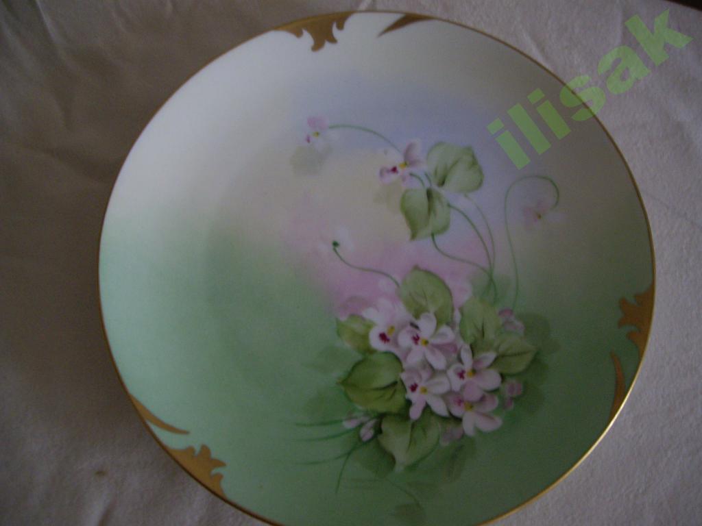 Тарелка декорат."Фиалки",Розенталь,1900г