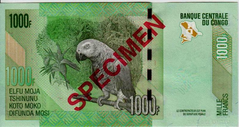 Конго, 1 000 франков, 2013, UNC, Specimen