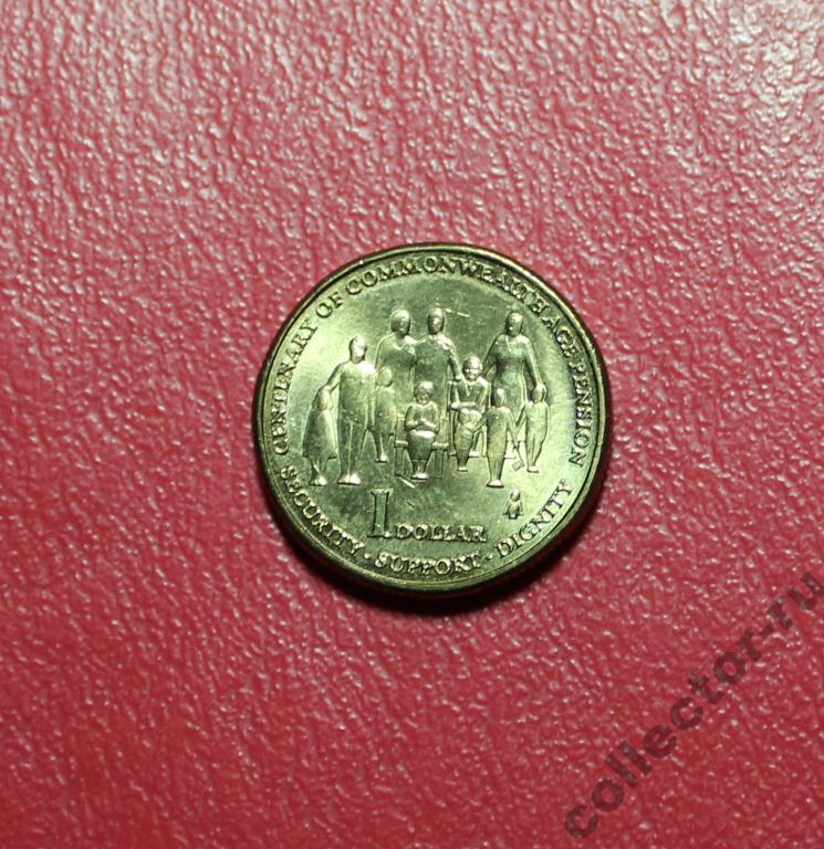 Австралия 1 доллар 2009г КМ1498 100 лет пенсии