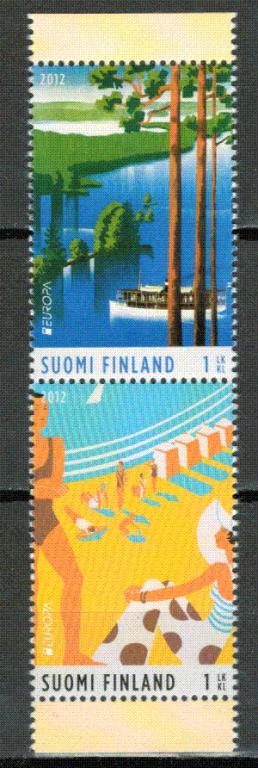 Финляндия 2012 Визит Европа СЕПТ Europa CEPT сцепка** номинал = €5.00 евро