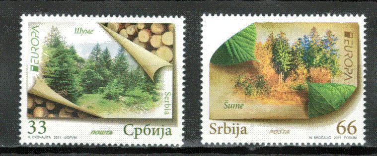 Сербия 2011 Европа Лес СЕПТ 2м**