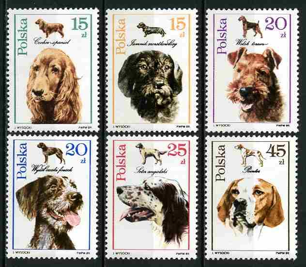Польша 1989. Фауна. Собаки. Мi.3197/02. MNH.