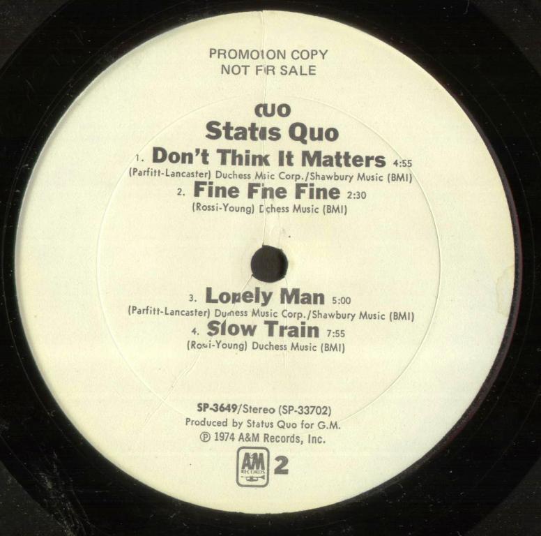 Статус кво русский песня. Status Quo Quo 1974. Status Quo never too late 1981. Status Quo "never too late". Status Quo perfect Remedy 1989.