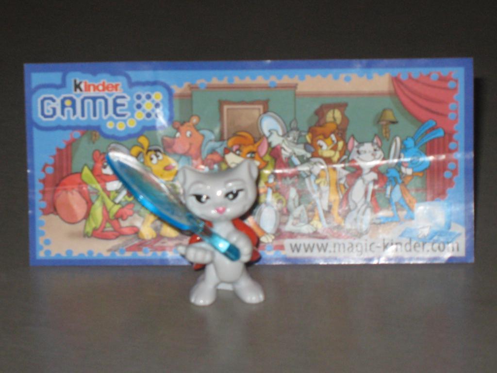 Kinder Game Кот кошка новый увеличит. стекло