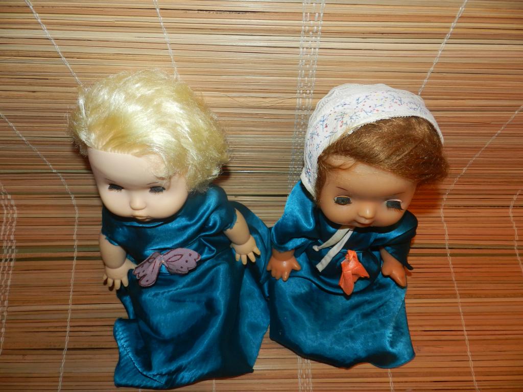 КУКЛЫ в Синих Платьях. 2 шт. Игрушки СССР 1970гг.