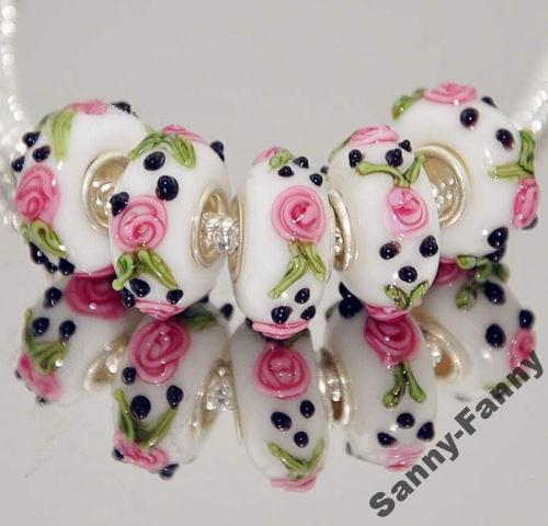 Шармы Бусины Murano Lampwork. 5 штук одним лотом