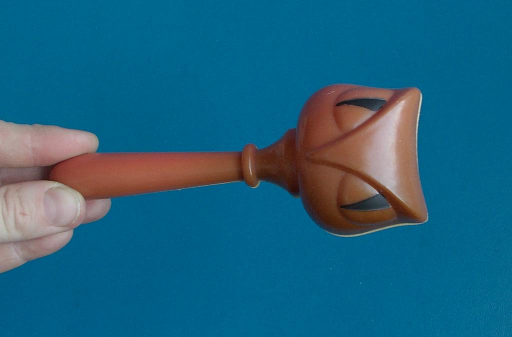 Игрушка ПОГРЕМУШКА СОВА филин колкий пластик СССР