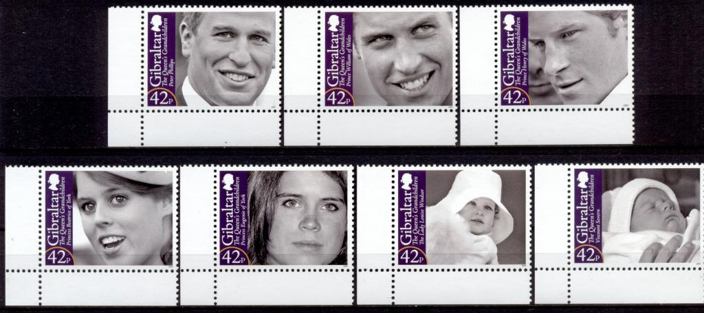 Гибралтар 2009 Внуки королевы Елизаветы II 7мар** без одной