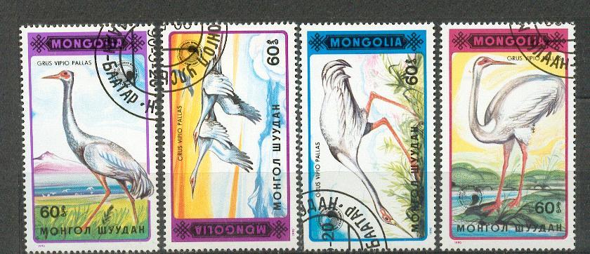 Монголия 1990 птицы  фауна