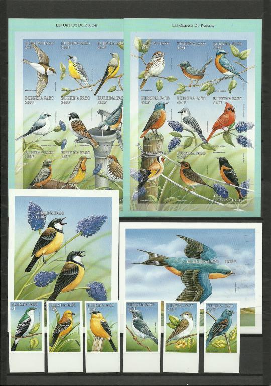 Буркина Фасо 1998 Певчие птицы (без зубцов)